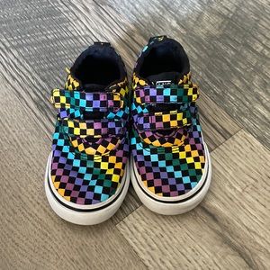 Rainbow checkered vans